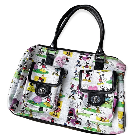Disney Parks Mickey & Minnie Mouse Cartoon Purse Handbag - Picture 1 of 14